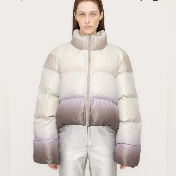 Blackpink Jennie TheOpen Product Reversible Ombre Down Puffer Jacket Open YY - Picture 1 of 6